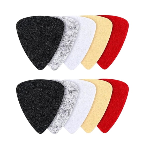 SDFGTstore 10Pieces High Density Guitar Picks Flexible Nonslip Felt Texture for Ukulele