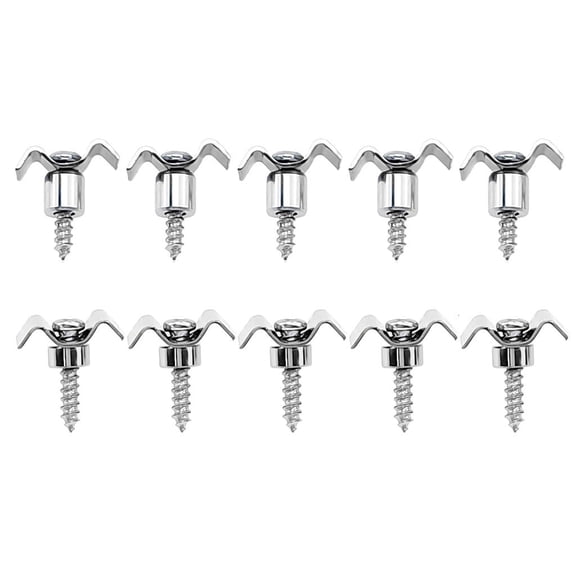 SDFGTstore 10pack Electric Guitar String Tree Guide Retainers Chrome String Guides