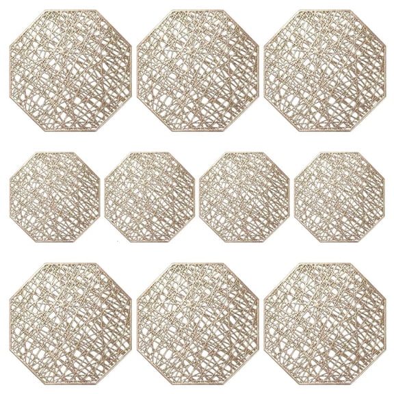 SDFGTstore 10pc Geometric Shape Coasters Collection Multipurpose Decorative Tableware