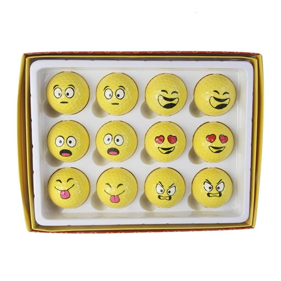 SDFGTstore 12Pcs Emotion Face Golf Balls Novelty Practice Golf Balls for Men, Dads, Women