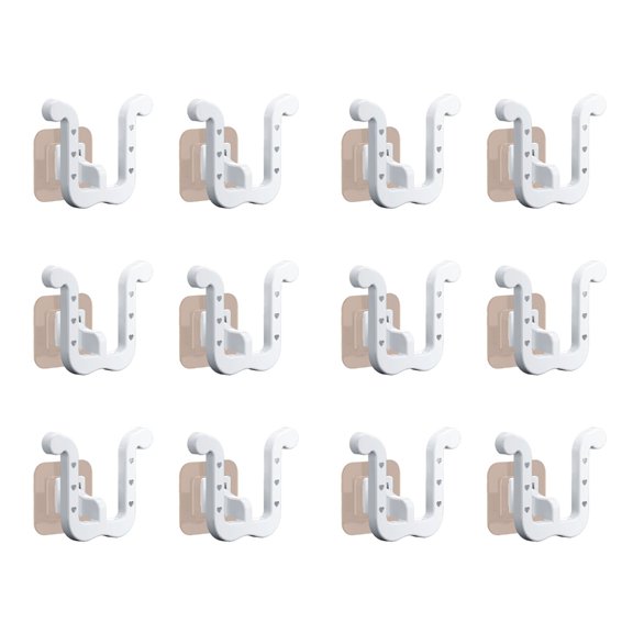 SDFGTstore 12pcs Wall-Mounted Slippers Rack No Punching Bathroom Simple Slipper Hook Decor