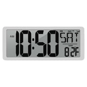 SDFGTstore 14 Digital Clock with Oversized Digits, Date and Indoor Temperature Function for Home or Office Easy to Read