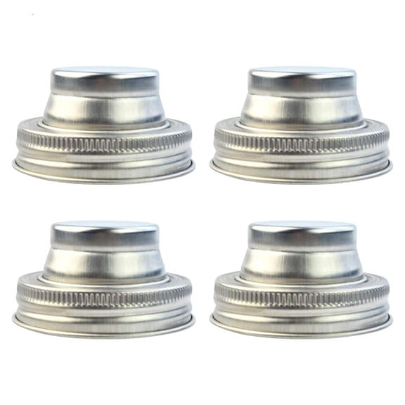 SDFGTstore 2/4pcs Nonrust Steel Leak proof Mason Jar Top With NonSlip Grip Edges
