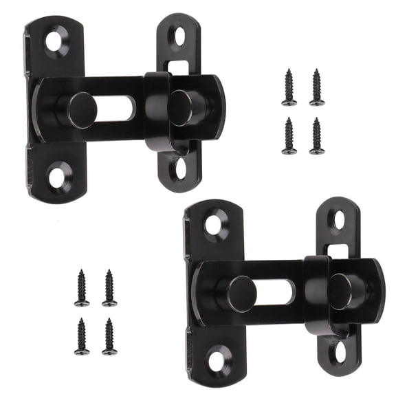 SDFGTstore 2 Pcs Sliding Barn Door Lock Stainless Steel Flip for Latch Lock Safety Door Privacy Lock for Closet Pocket Doors Wood G
