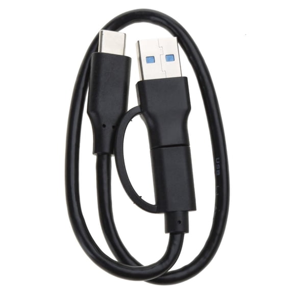 SDFGTstore 2 in 1 USB-A / C to USB-C Cable for QC PD Fast Charge Data Sync 10Gbps for Cellp