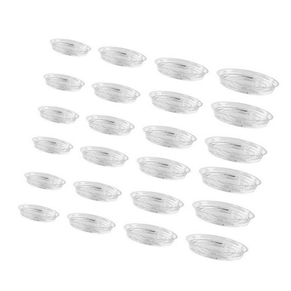 SDFGTstore 24Pieces Clear Flower Pot Coasters Plastic Plant Trap For Home And Garden Use
