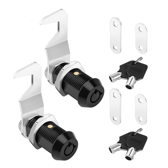 SDFGTstore 2pcs Secure Tool Box Locking Mechanism Steel Cabinet Security with Hook Cams Keyed Alike Locks Multipurpose Lock set
