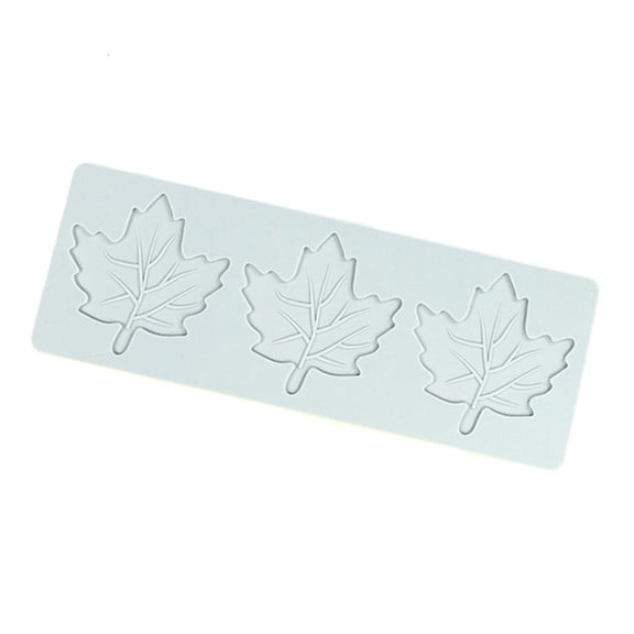 SDFGTstore 3 Cavity Maple Leaf Silicone Molds for Chocolate Fondant Sugar Craft Cake Decors