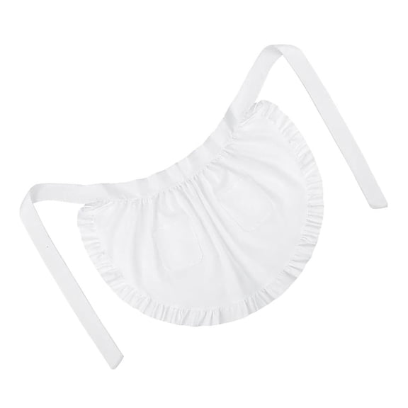 SDFGTstore 3 Pieces Colonial Apron Pilgrim Costume Set White Mobs Caps Half Apron for Woman