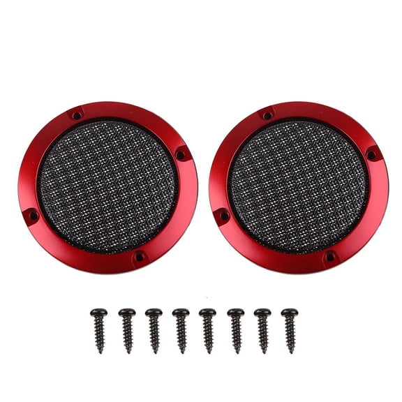 SDFGTstore 3 inch Red Auto Speaker for Protection Cover Loudspeaker Protective Mesh Cover