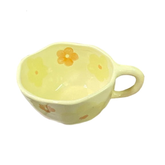 SDFGTstore 300ML Unique Flower Coffee Mug Hand Pinched Irregular Flower Milk Cups Beverage Cups Drinking Cups for Any Occasion