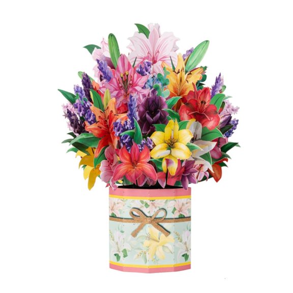 SDFGTstore 3D Flower Greetings Cards Unique Festival Gift 3D Blessing Card Holiday Greetings Card with Envelope Gift Cards