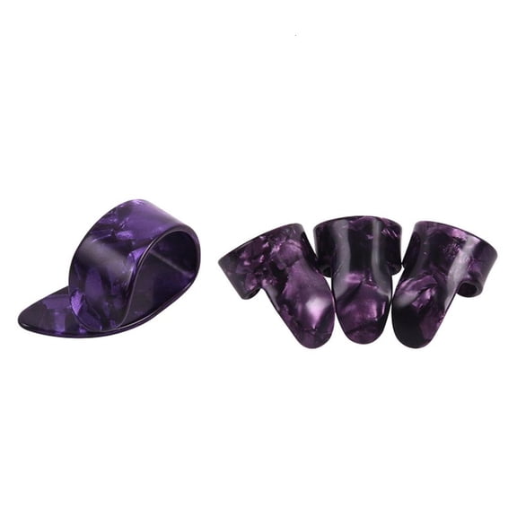 SDFGTstore 4 Pcs Finger Thumb Picks Plastic Finger Picks Stringed Instrument Thumbpicks