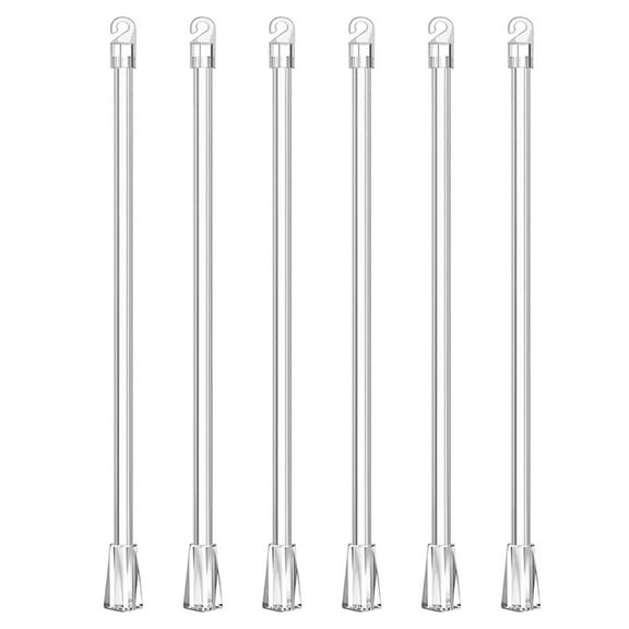 SDFGTstore 43cm Window Shade Pull Stick Vertical Curtain Extension Rod Transparent Clear Blind Wand Set 2/4/6/8/10PCS