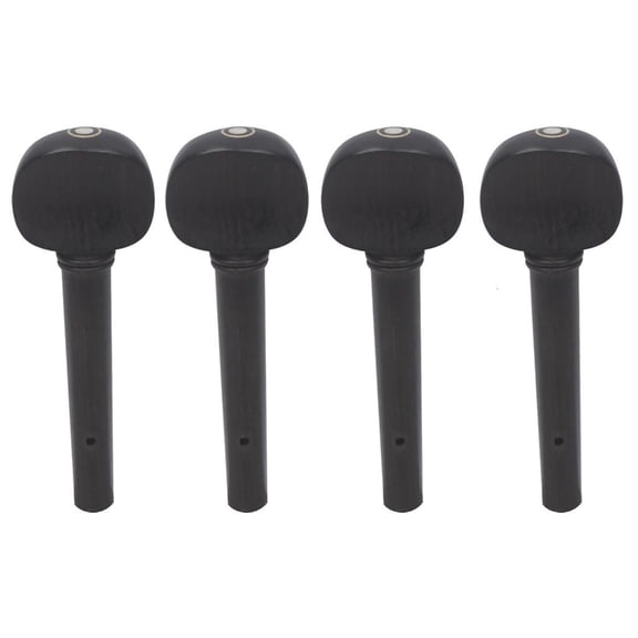 SDFGTstore 4Pcs Wood Ebony Violin Pegs Machine Head Universal Violin Shafts Handle Violin Replacement Tuning Pegs Violin Accessory