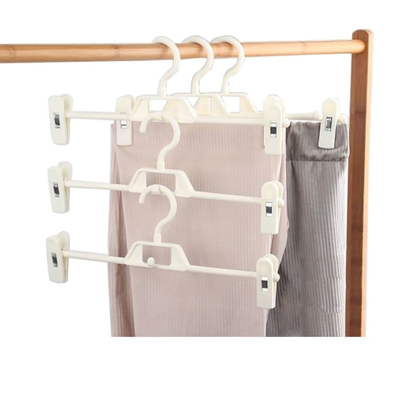 SDFGTstore 5 Pcs Adjustable Plastic Clothes Racks for Pant Skirt Clip ...
