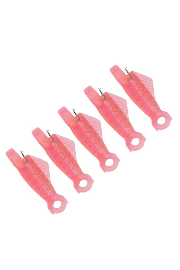 5Pieces Professional Sewing Threader Tools Quick Eyelet Piercing Plastic Green