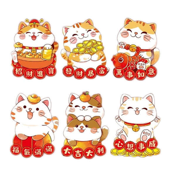 SDFGTstore 6Pcs Chinese Luck Money Envelope Paper Money Pocket Redness Envelope Money Bag