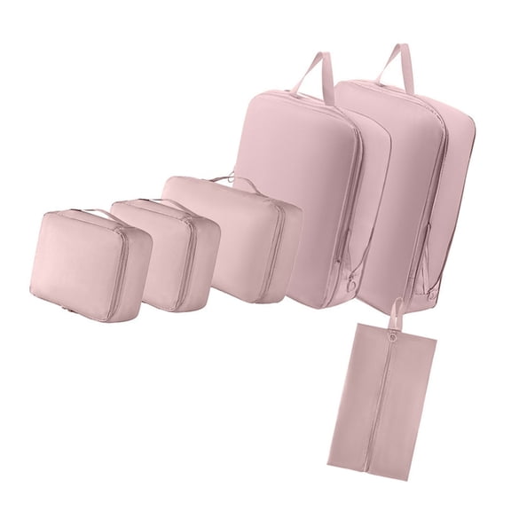 SDFGTstore 6Pcs Convenient Luggage Organizers Set Practical Nylon Packing Cubes Bags Efficient Luggage Organization Pouches