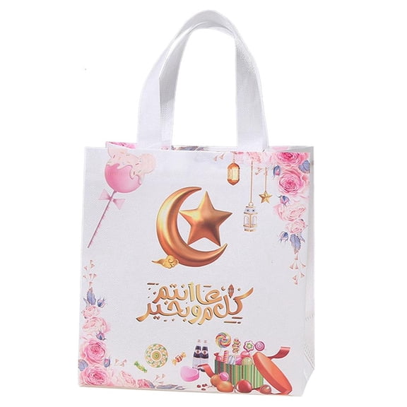 SDFGTstore 6Pcs Eid Mubarak Gift Bags with Handles Handheld Birthday Party Gift
