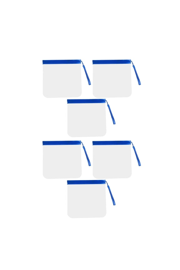 6x EVA Clear Bags for Travel Accessories Waterproof and Space Saving Organizers