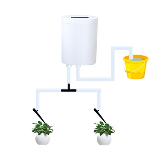 SDFGTstore 8/4/2 Heads Automatic Watering Pump Controller Flowers Plants Home Sprinkler Drip Irrigation Device Pump Timer System