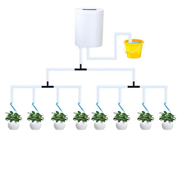 SDFGTstore 8/4/2 Heads Automatic Watering Pump Controller Flowers Plants Home Sprinkler Drip Irrigation Device Pump Timer System