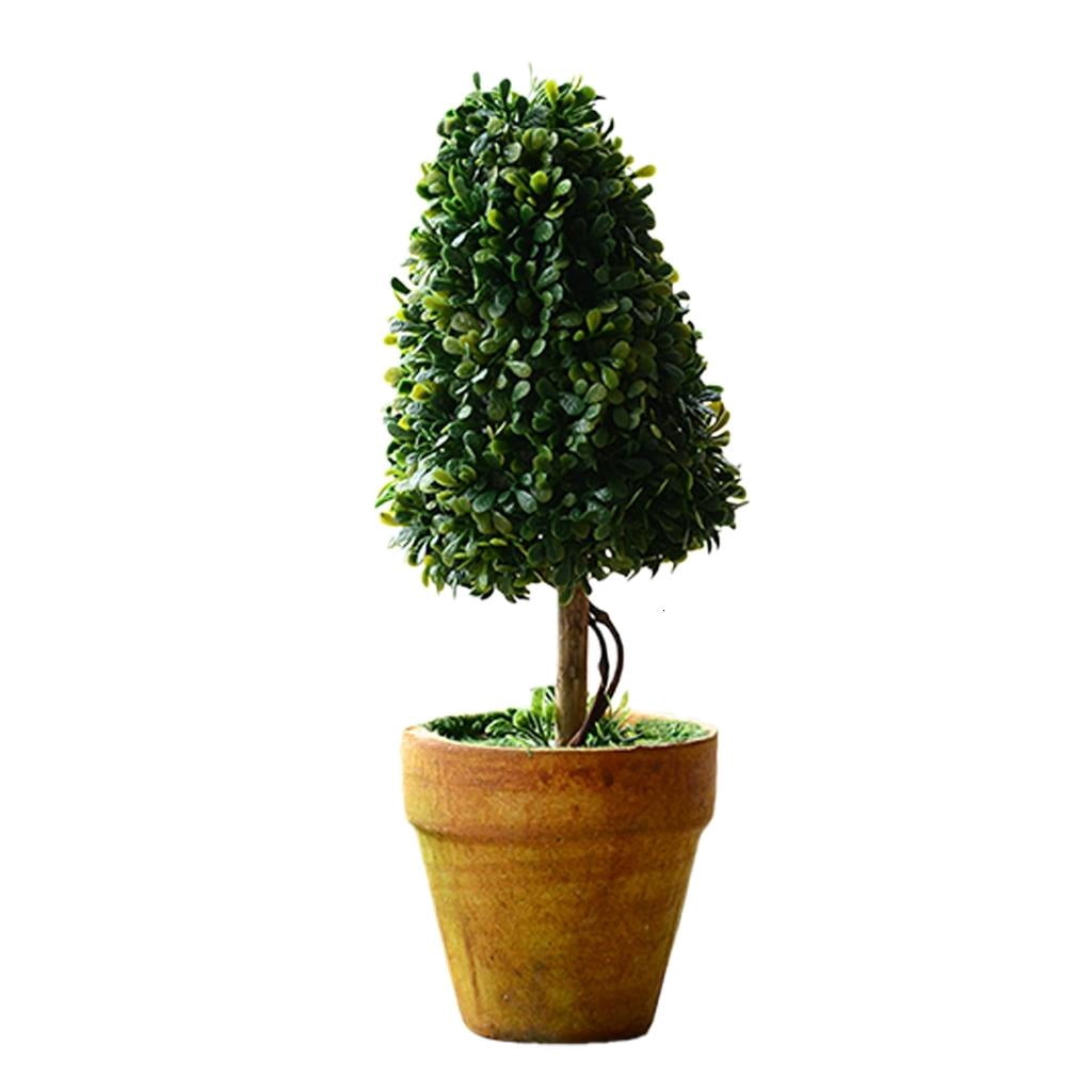 SDFGTstore 8“ Artificial Boxwood Grass Small Fake Plant with Potting, Herbage Tabletop, Shelf Decorations, Faux Plant for Indoor & Home Decor