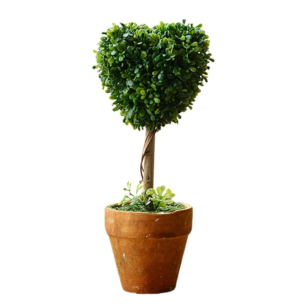 SDFGTstore 8“ Artificial Boxwood Grass Small Fake Plant with Potting, Herbage Tabletop, Shelf Decorations, Faux Plant for Indoor & Home Decor