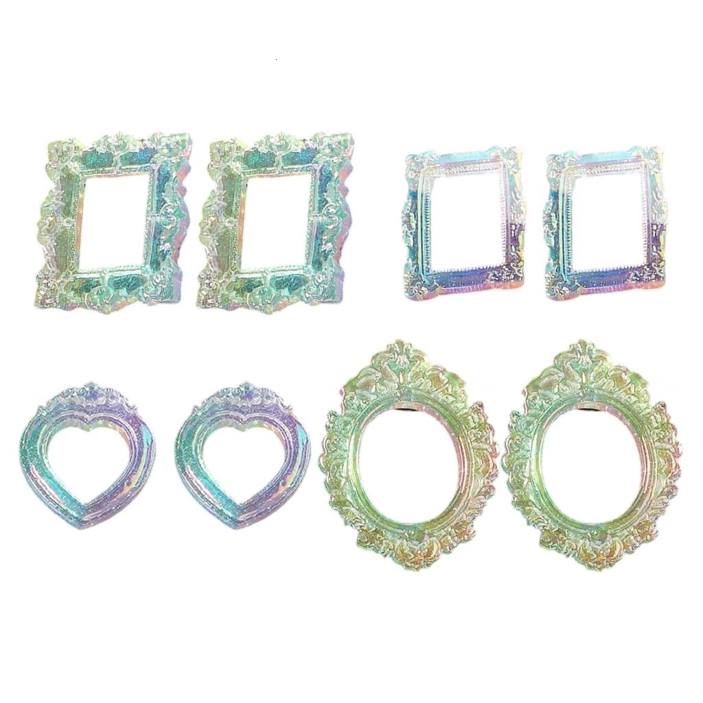 SDFGTstore 8PCS Multipurpose Baroquely Miniature Photo Frame for Craft ...