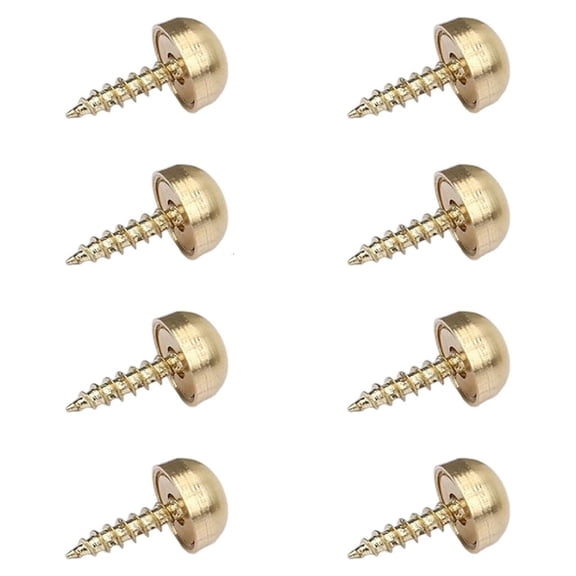 SDFGTstore 8Pcs Antique Sturdy Brass Mirror Mounting Screws With Caps M3Thread Designs