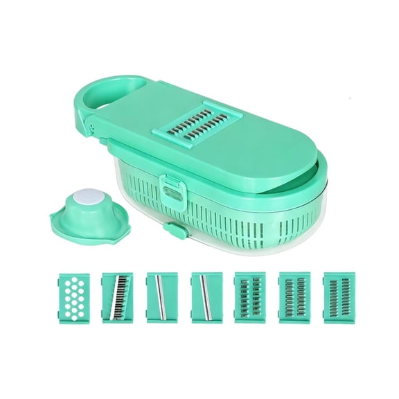 SDFGTstore 9 in 1 Multipurpose Vegetable Dicer Food Processors with 8 Nonrust Cutting Gadget for Efficient Kitchen Preps