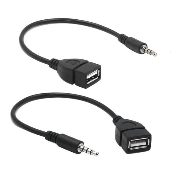 SDFGTstore AUX Data Cable 3.5mm Male Jack Plug USB Female to AUX Audio Data Charge Cable USB AUX Data Cable Adapter Cable
