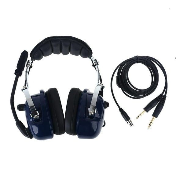 SDFGTstore Air RA200 Aviation Pilot Headset with GA Dual Plugs Stereo Mono Switch MP3 Music