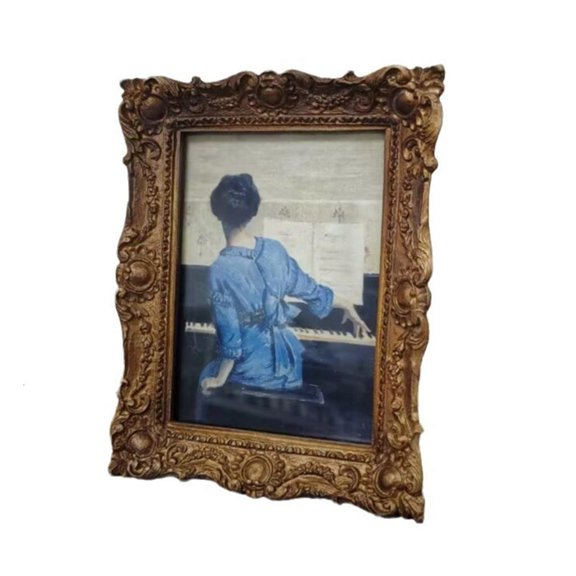 SDFGTstore Antique Photo Frame Embossed Ornate Picture Frame for Wedding Living Room Decors