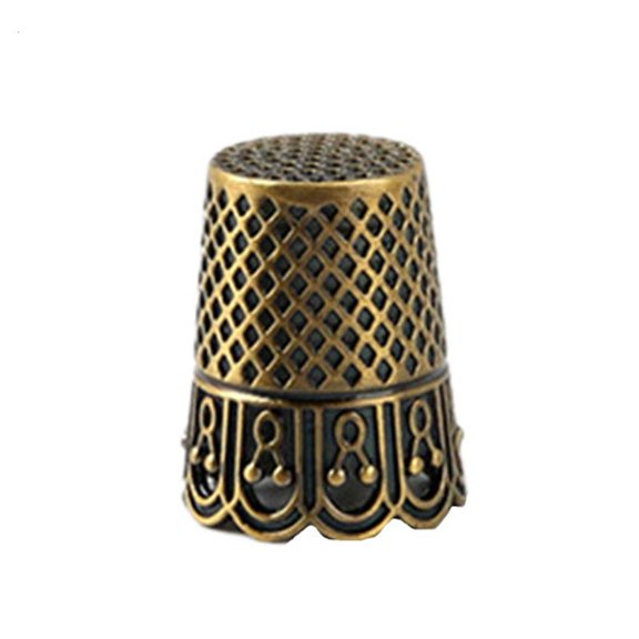 SDFGTstore Antique Style Metal Needle Case Sewing Thimble Rings Sewing Crafts Tool