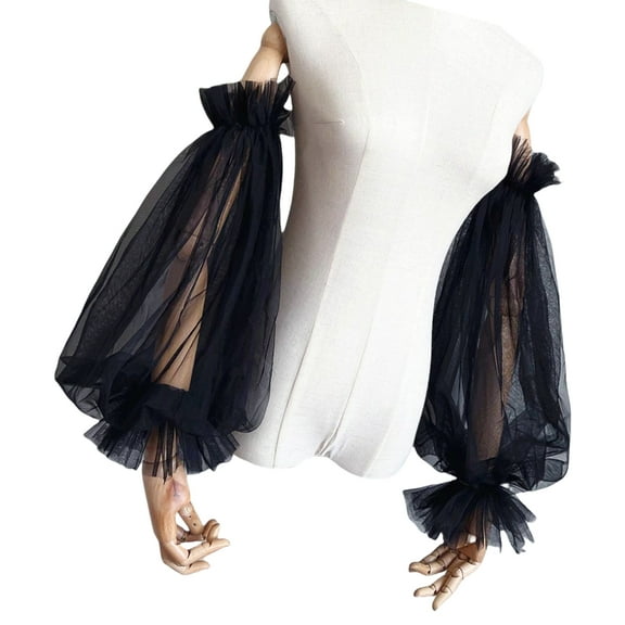 SDFGTstore Arm Cover Long Sleeve for Bridal Gown Dress Decorative Sleeves Bishop Sleeve