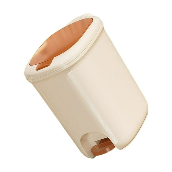 SDFGTstore Barrels-shaped Foot Pedal Metal Household Garbage Can Pedal Rubbish Bin with Lid