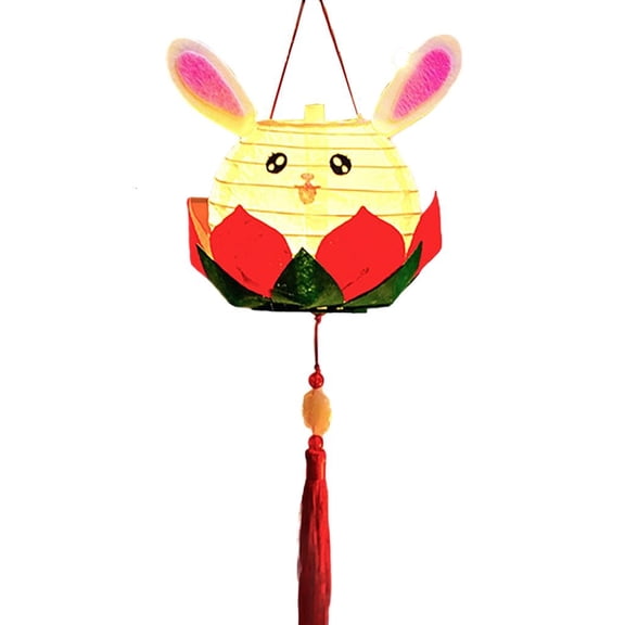 SDFGTstore Beautiful Flower Flower Lanterns with Rabbits Pattern for Autumn Occasion