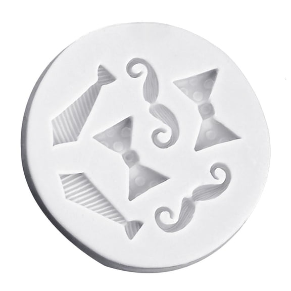 SDFGTstore Bowtie Mustache Silicone Molds Nonstick Fondant Chocolate Mold Fondant Cake Mold