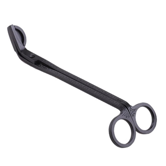SDFGTstore Candle Wick Trimmer Stainless Steel Candle Scissors Trim Wick Cutter Snuffer Round for Head 18cm Black/Gold/Rose Gold/Si