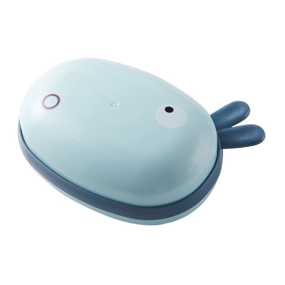 SDFGTstore Cartoon Rabbit Soap Box with Lid Waterproof Moisture Proof Sponge Holder for Home Bathroom Countertop Soaps Drain Dish Accessory