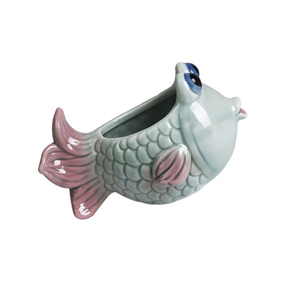 SDFGTstore Ceramic Fish Creative Flower Pot Adornment for Indoor Home Decoration Fleshy