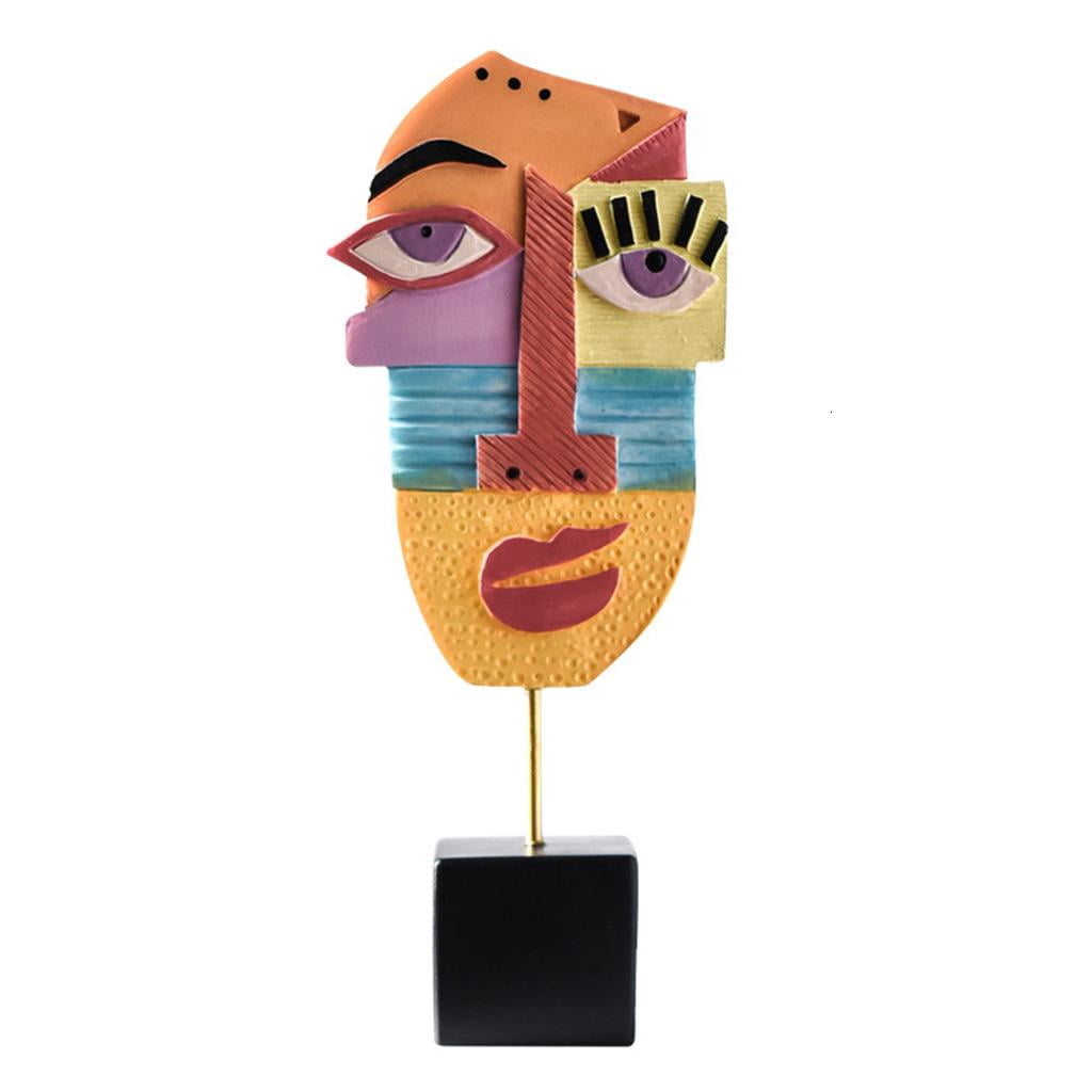 SDFGTstore Christmas Abstract Face Shape Sculpture Lawn Figurine Desktop Sculpture Statue Home Garden Yard Decor Holiday Gift