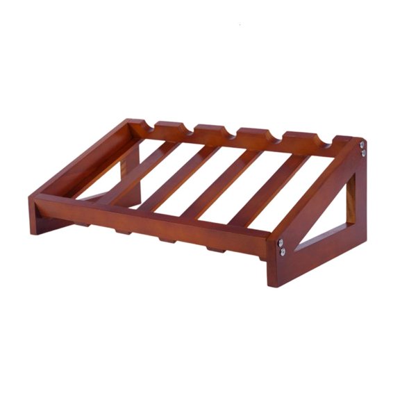 SDFGTstore Classical Wooden Wine Bottle Display Stand For Living Room Kitchen Pubs Decors Durable Storage Organizers Shelf