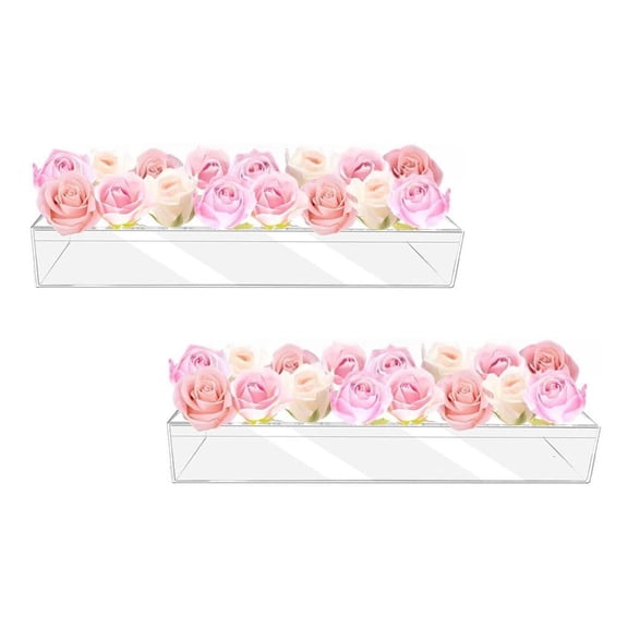 SDFGTstore Clear Acrylic Vase for Wedding Centerpieces Decor Flower Holder Rack 16 Holes