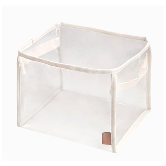 SDFGTstore Clear Children Toy Storage Basket Sturdy Foldable Organizers for Kids Room