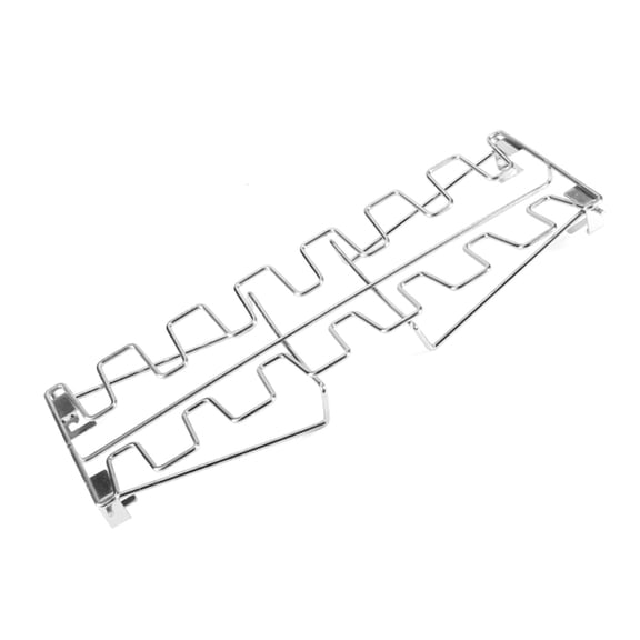 SDFGTstore Collapsible Stainless Steel Barbecue Roaster Stand Tray Chicken Wing Leg Rack Grill With BBQ Pan Barbecue Accessories