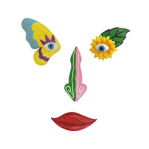 SDFGTstore Colorful Butterfly Tree Face Decor Tree Hugger Resin Statues for Yard Garden