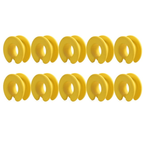 SDFGTstore Colorful Clothes Hanger Spacer Silicone Anti-Off Hanger Fixing Ring Hook 10pcs